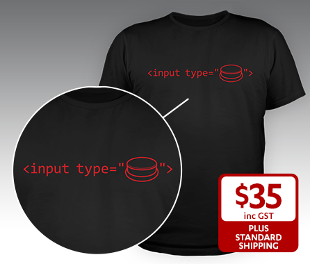 Input Type equals Big Red Button T-Shirt product image